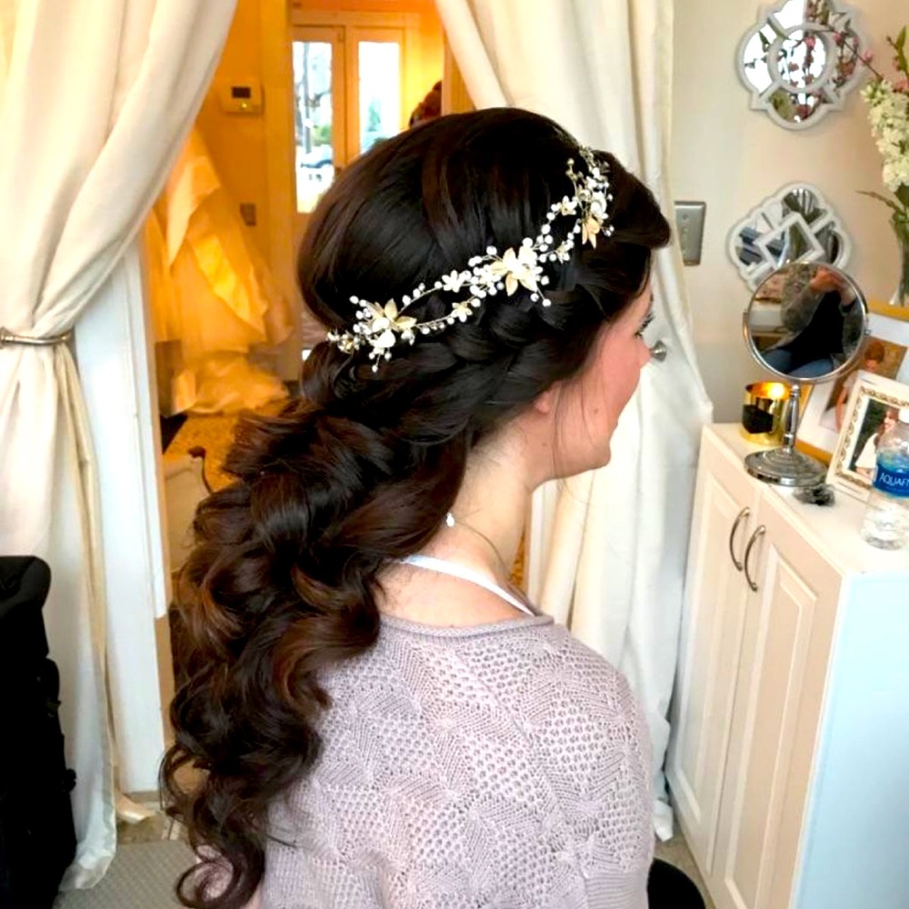 Bridal Gold Floral Hair Piece